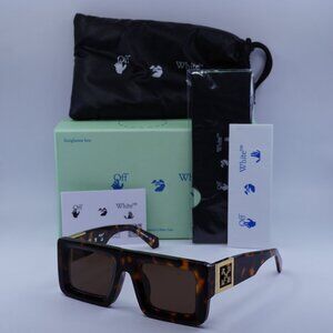 Off-White OERI060 AF LEONARDO 6064 Square Sunglasses – Havana/Brown